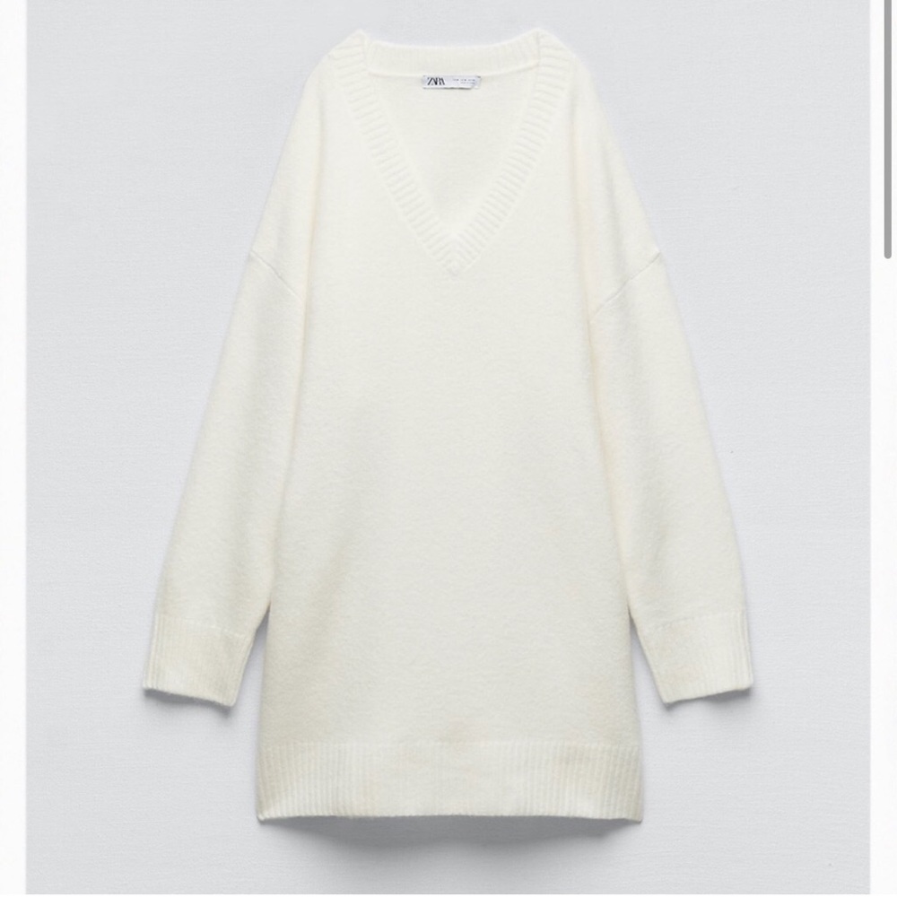Zara sweater Dress cream